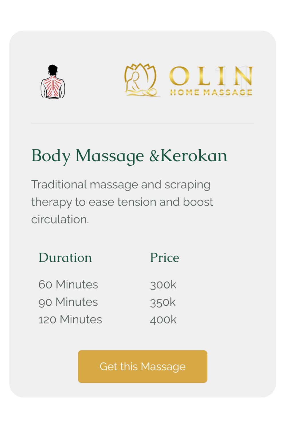 Bali Home Massage and Spa - Body Massage and Kerokan