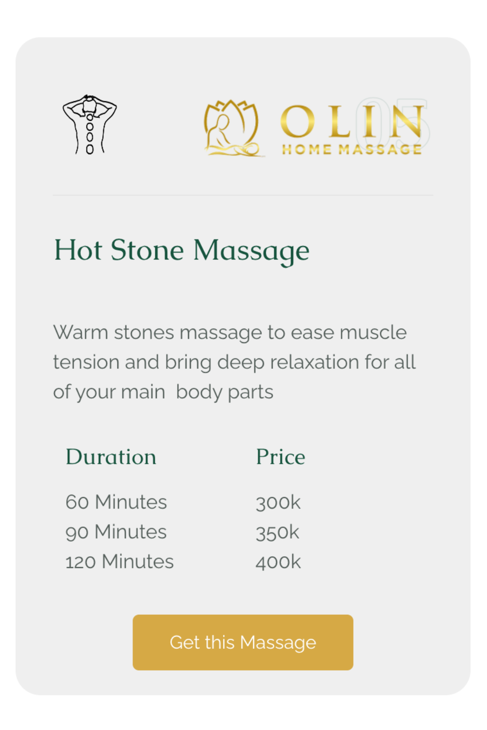 Bali Home Massage and Spa - Hot Stone Massage