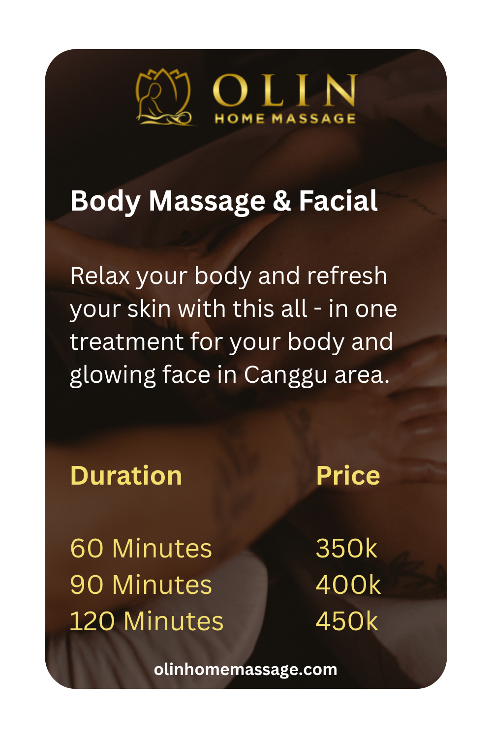 Bali Massage Canggu Home Service - Body Massage & Facial