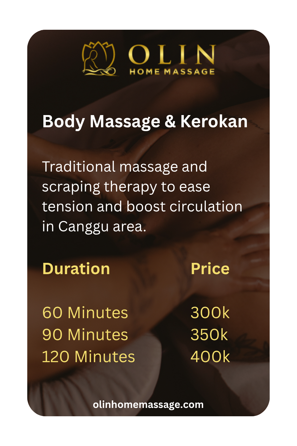 Bali Massage Canggu Home Service - Body Massage & Kerokan
