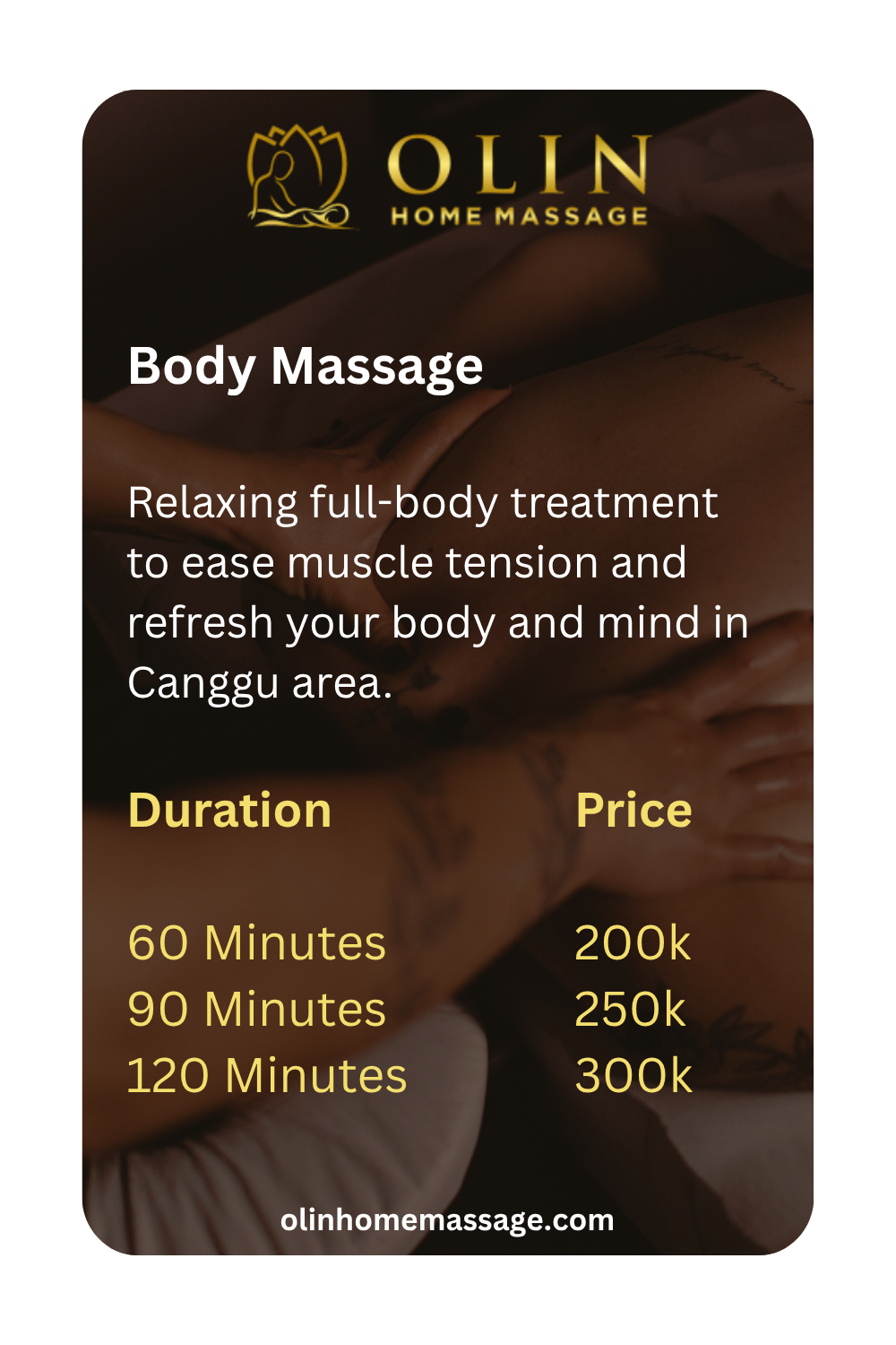 Bali Massage Canggu Home Service - Body Massage