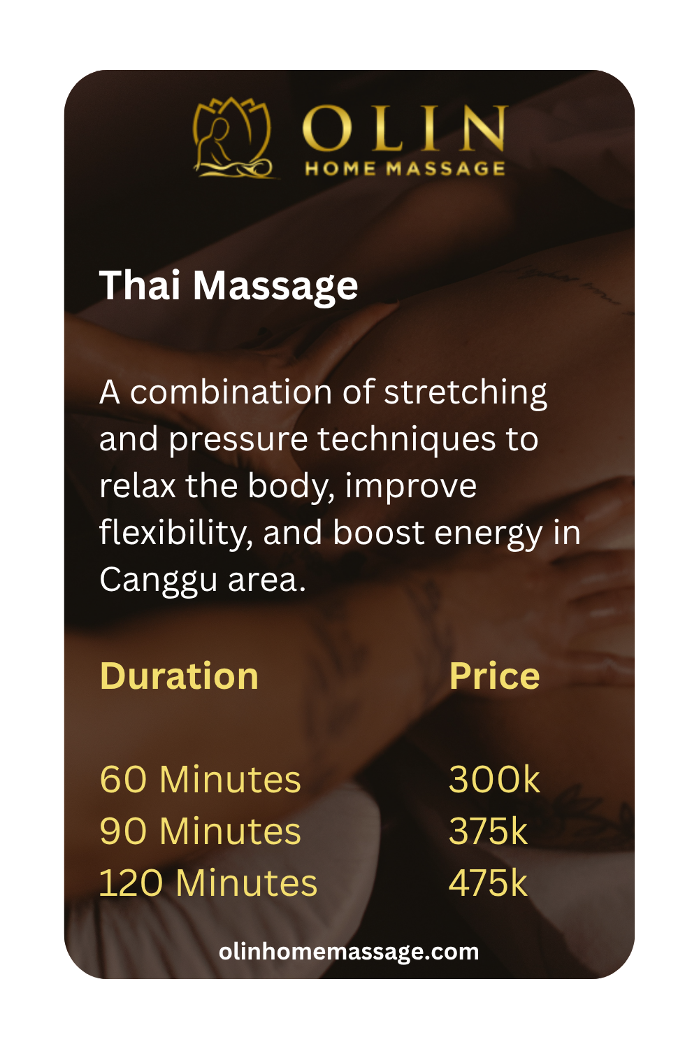 Bali Massage Canggu Home Service - Thai Massage