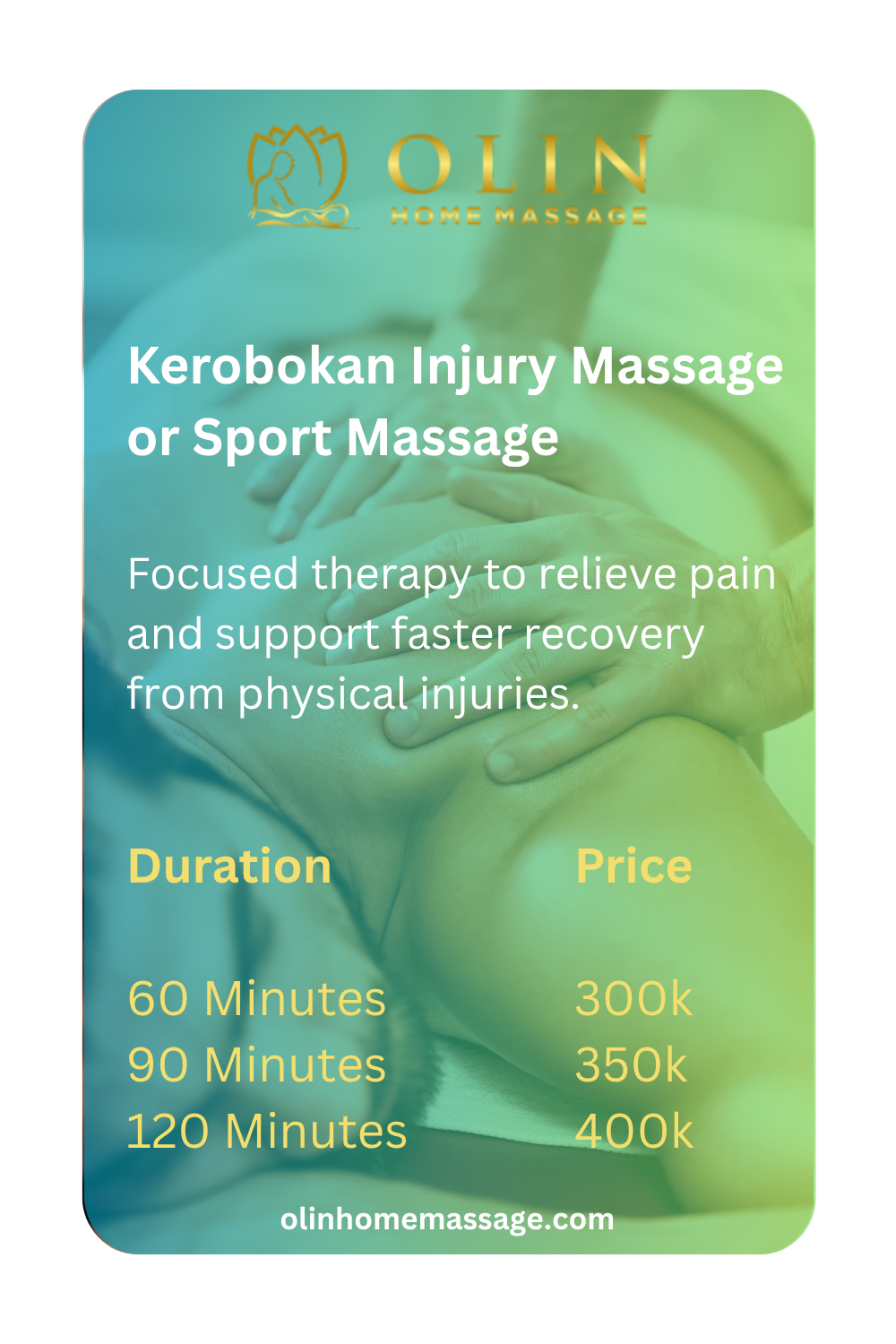 Bali Massage Kerobokan - Injury Massage or Sport Massage Home Service Spa in Kerobokan