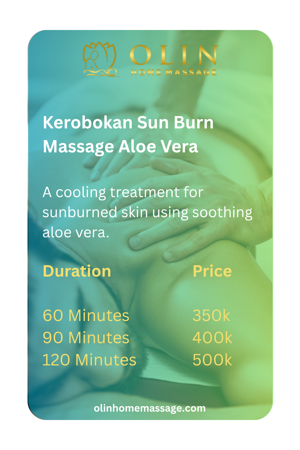 Bali Massage Kerobokan - Sun Burn Massage Aloe Vera Home Service Spa in Kerobokan
