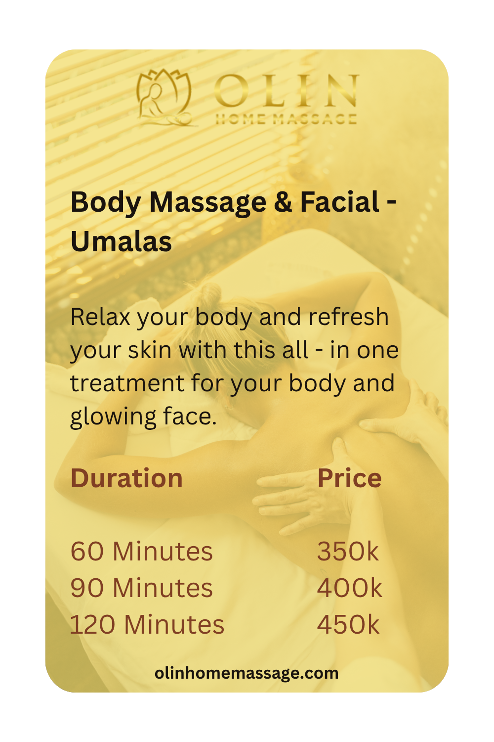 Umalas Bali Massage - Body Massage & Facial Home Service Spa