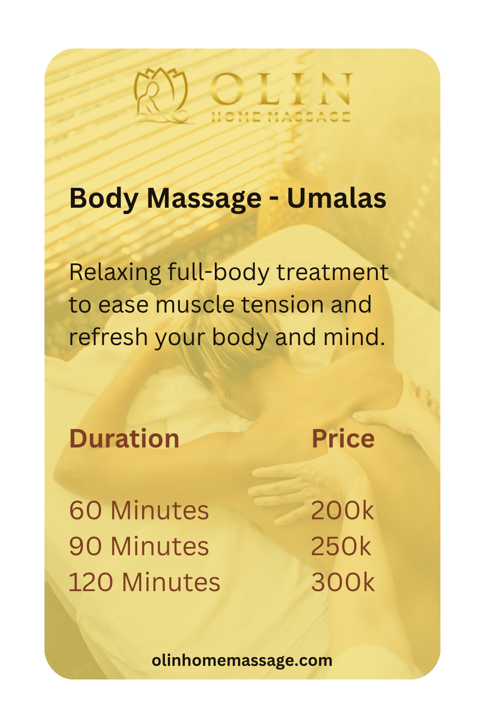 Umalas Bali Massage - Body Massage Home Service Spa