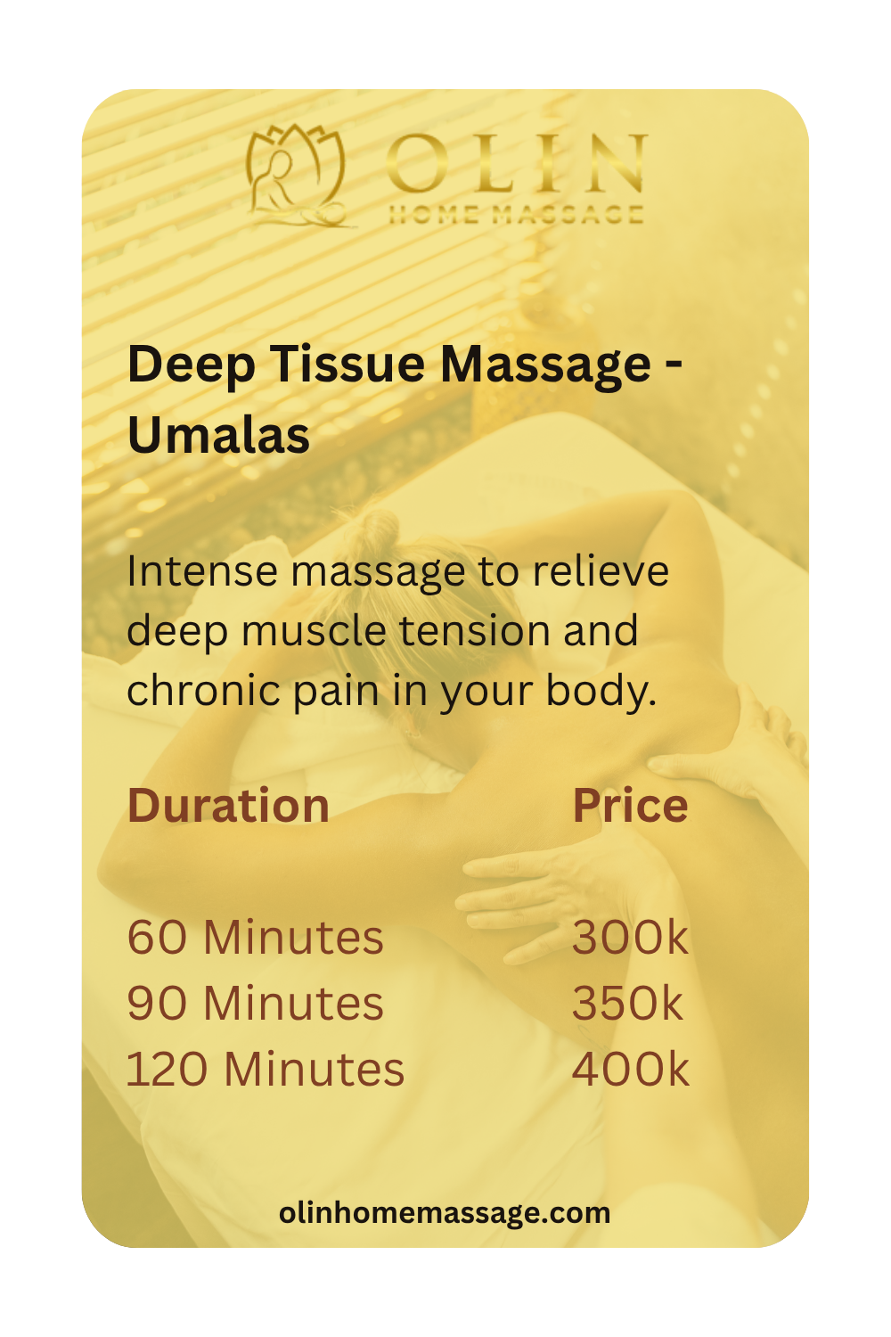 Umalas Bali Massage - Deep Tissue Massage Home Service Spa