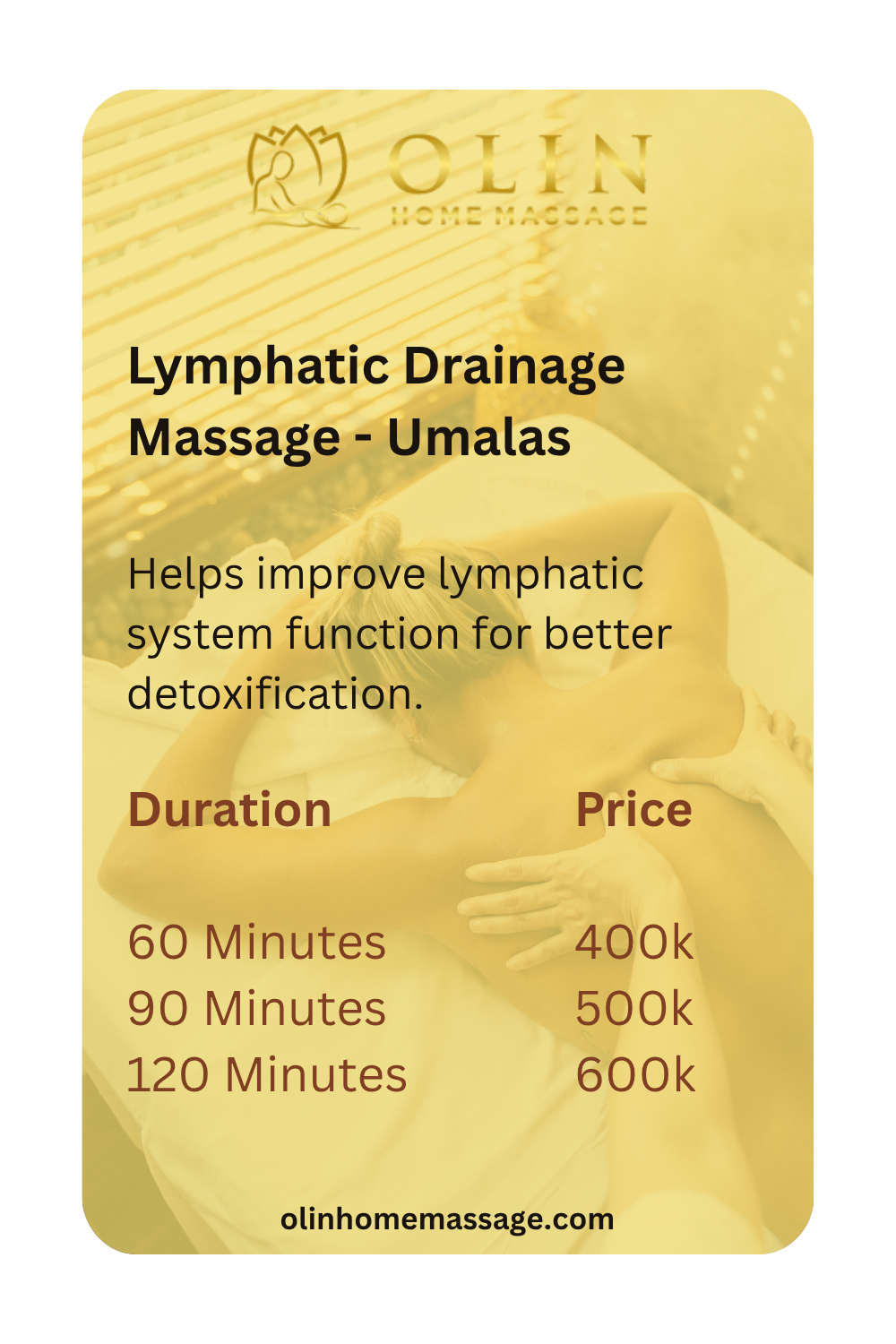Umalas Bali Massage - Lymphatic Drainage Massage Home Service Spa
